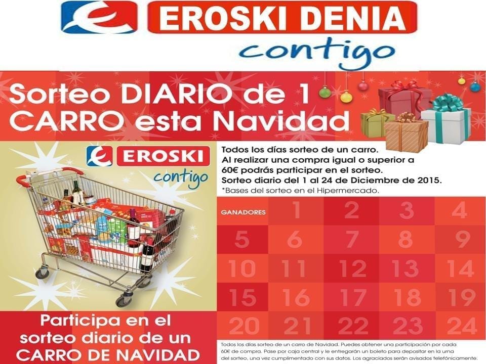 Eroski Dénia sortea 24 carros