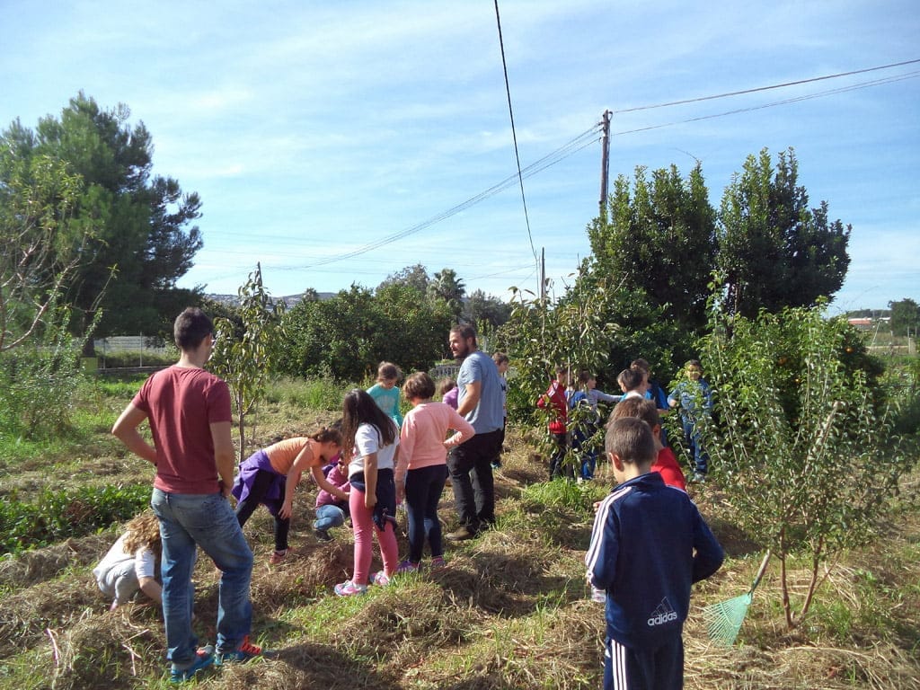 Escolares en el Hort Obert