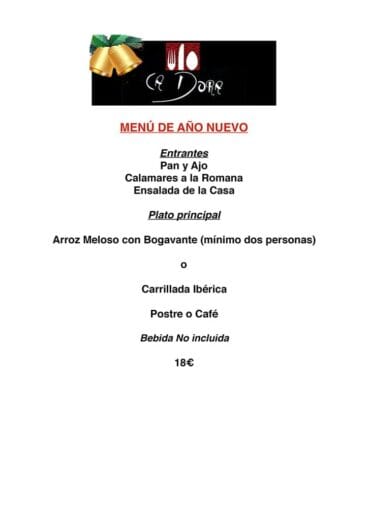 MENÚ DE AÑO NUEVO CA DORA