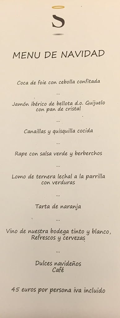 Menú de Navidad y Nochevieja en Restaurante Sancta Sanctorum 2 Menú de Navidad de Sancta Santorum 2015