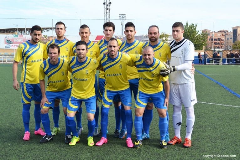 Once del CD Dénia ante el Contestano