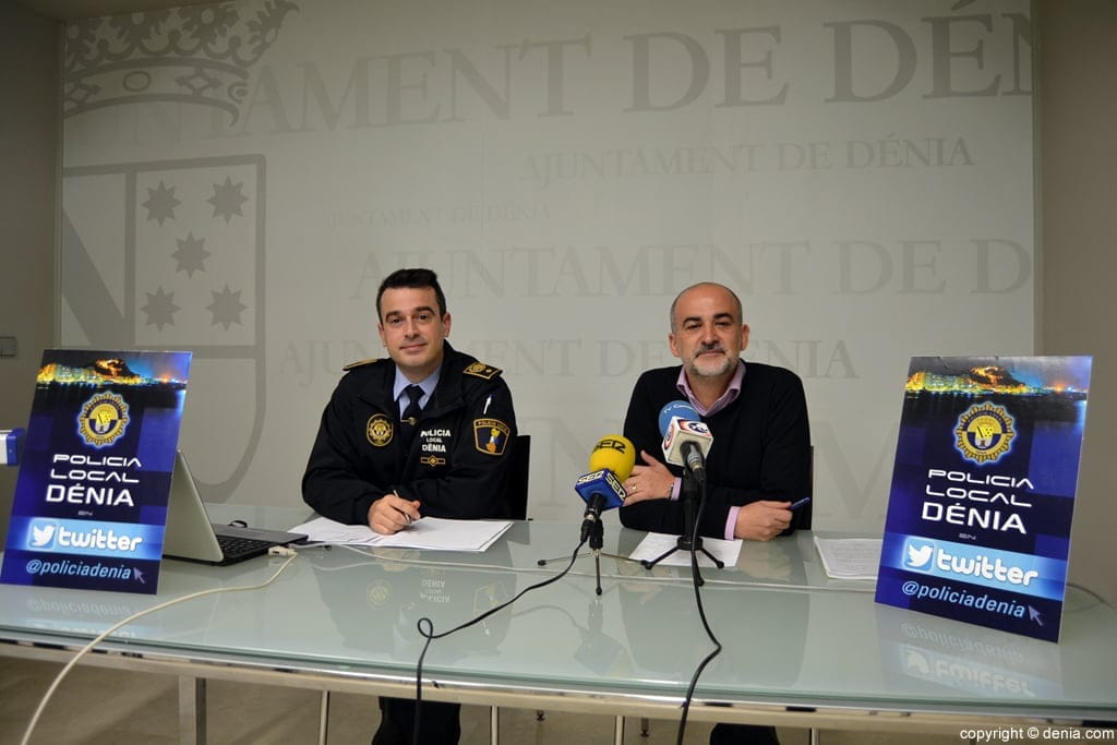 Presentación del Twitter de la Policía Local de Dénia