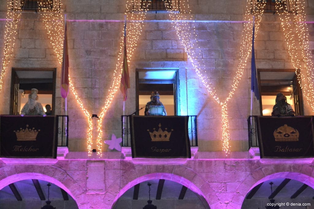 Reyes Magos en Dénia desde el Ayuntamiento