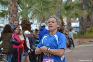 Christina Mallet entrando en meta