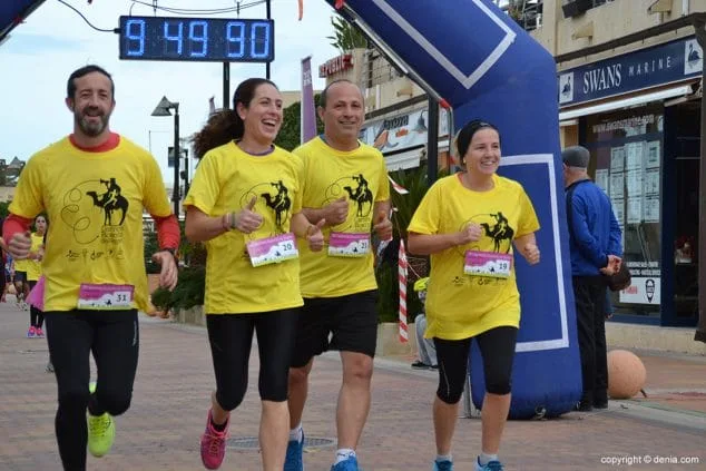 Delgado y Vengut con sus parejas