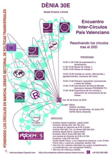 Encuentro de los círculos de Podemos en Dénia