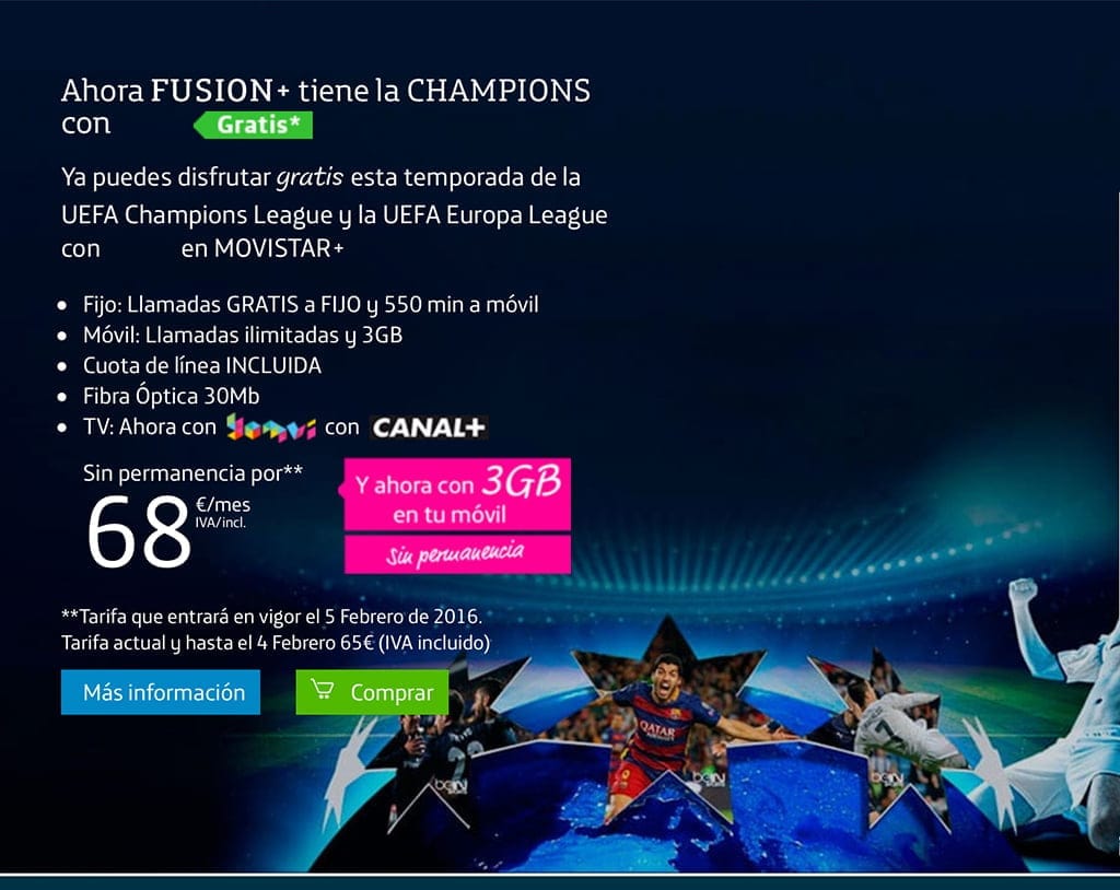 FUSIÓN + y Champions League