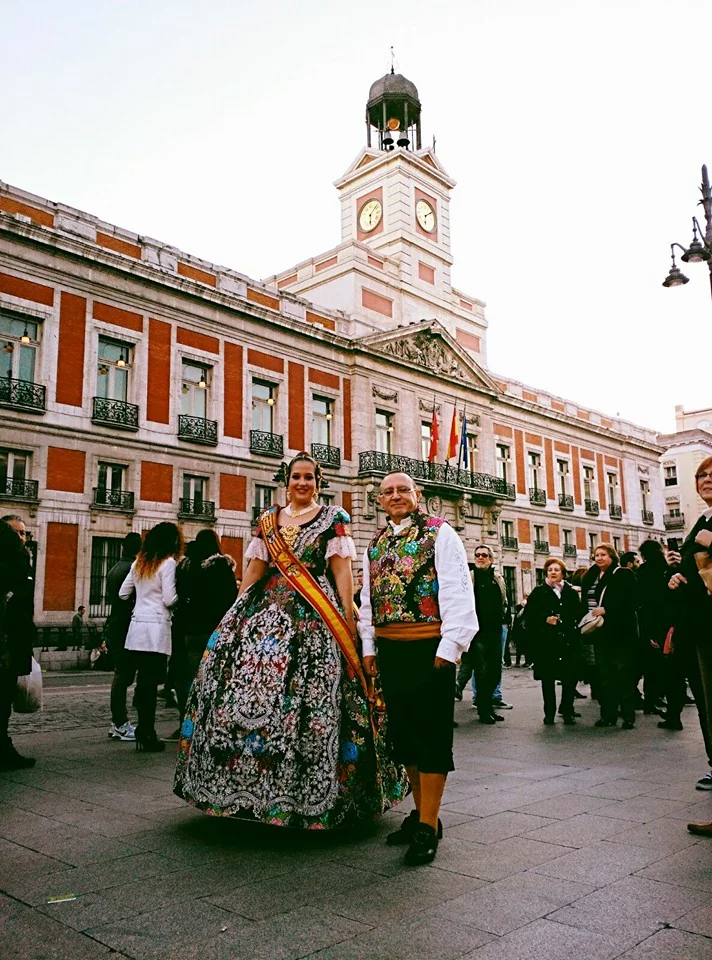 La Fallera Mayor de Dénia 2016 en la Puerta del Sol de Madrid