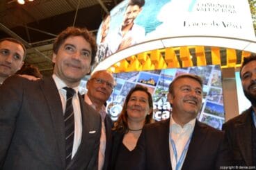 Los alcaldes de Dénia y Xàbia con Francesc Colomer