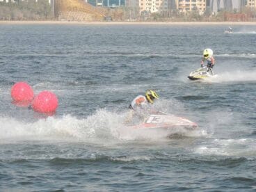 Marina de Dénia en el campeonato de Aquabike de Emiratos Árabes