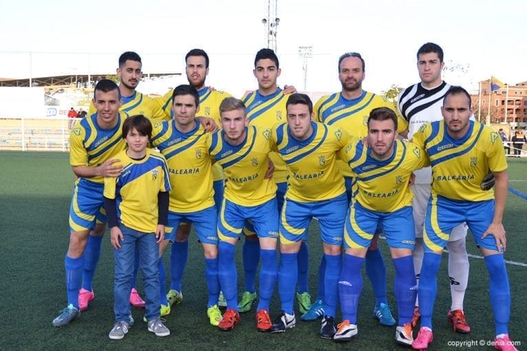 Once del CD Dénia ante el CD Jávea