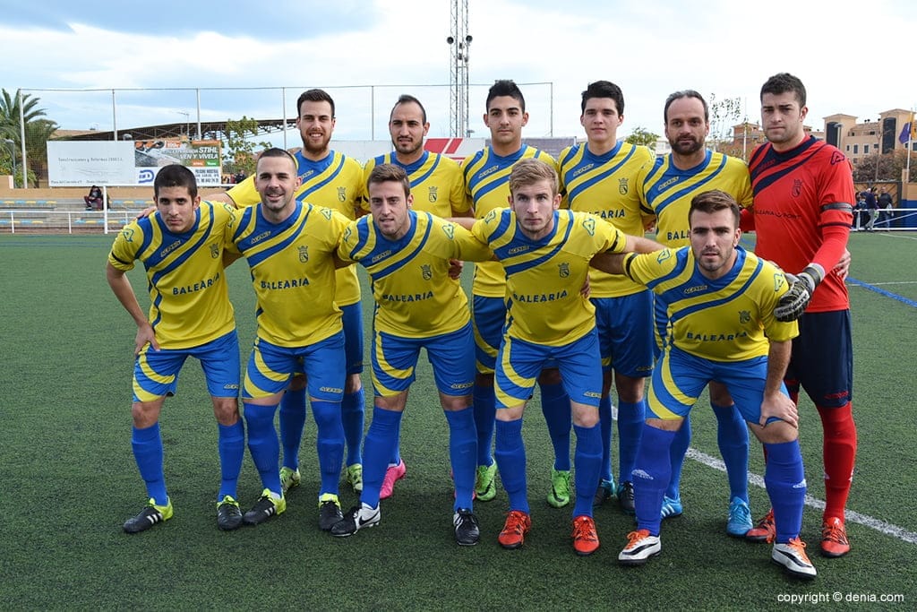 Onze de el CD Dénia davant la UD Alginet