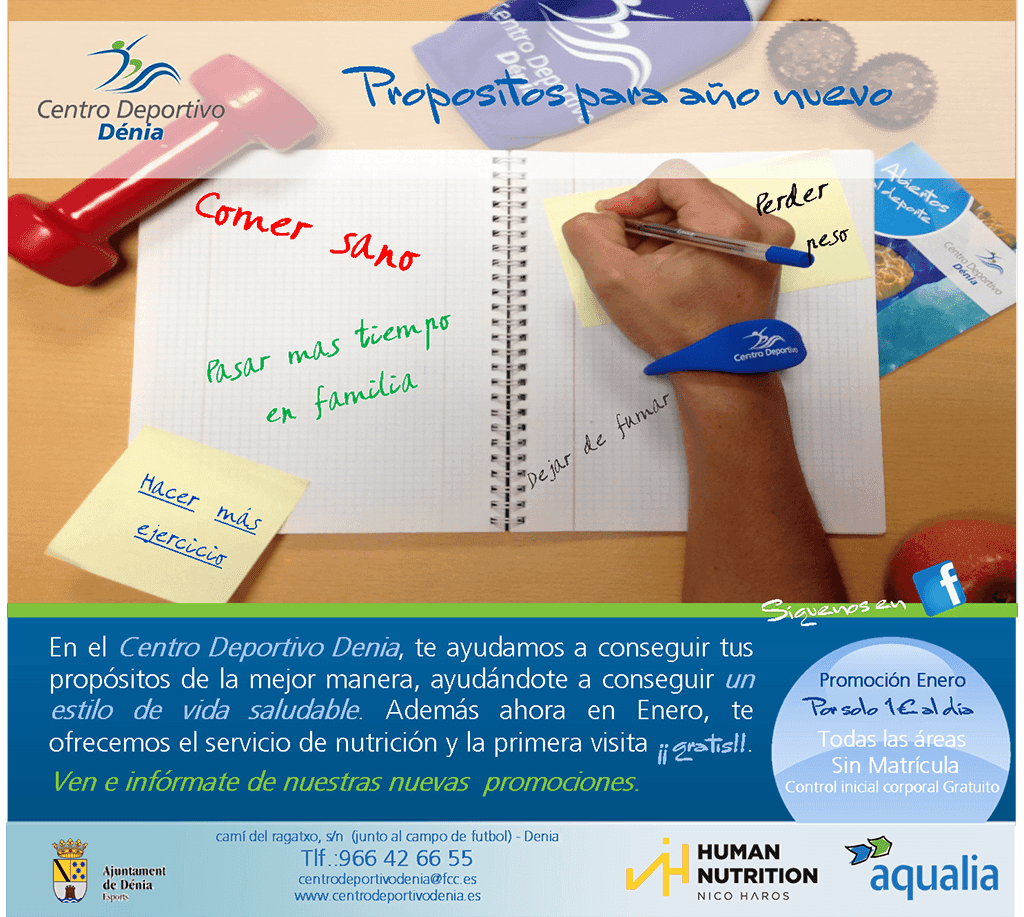Propositos año nuevo Centro Deportivo Denia
