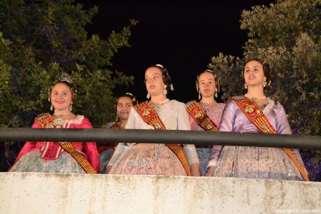Marina y Alejandra, a los falleros: "sois el mejor viento para enaltecer el espíritu fallero" 7 14 Crida de las falleras mayores de Dénia 2016 Corte d ehonor infantil