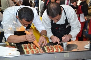 5º Concurso Internacional de Cocina Creativa de la Gamba Roja de Dénia – Elaboración de los cocineros