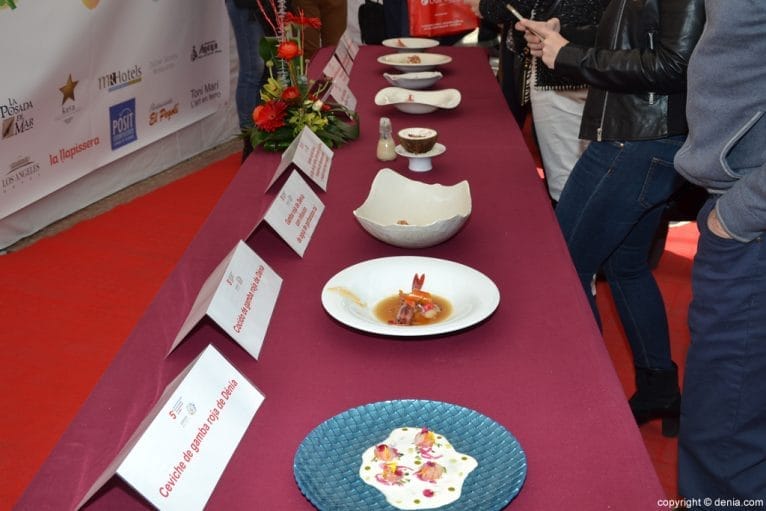 5º Concurso Internacional de Cocina Creativa de la Gamba Roja de Dénia - Platos finalistas
