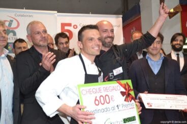 5º Concurso Internacional de Cocina Creativa de la Gamba Roja de Dénia – Álvaro Abad y su ayudante