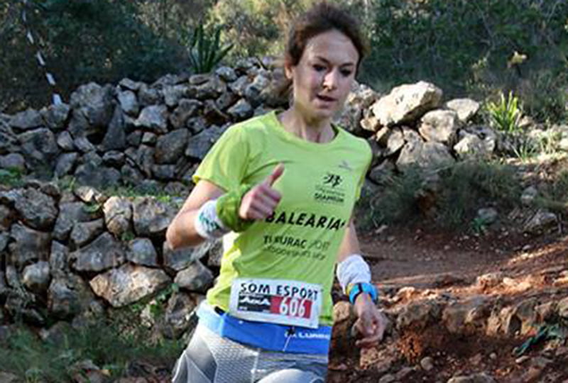 Aida Pérez en plena carrera