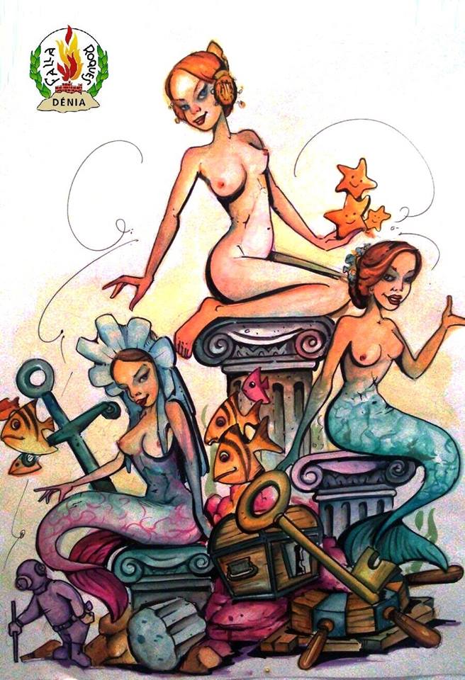 Boceto de la falla Les Roques 2016