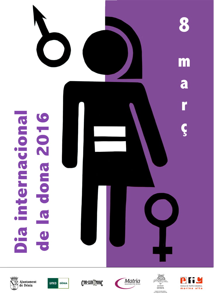 Cartel del Día Internacional de la Mujer 2016 en Dénia