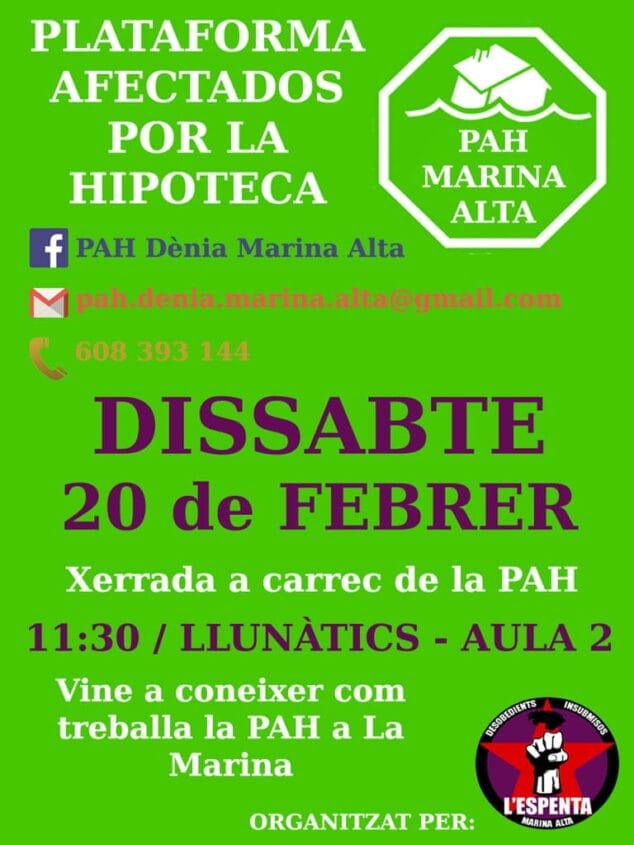 Charla sobre la PAH en Dénia