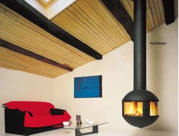 Chimenea de salón suspendida