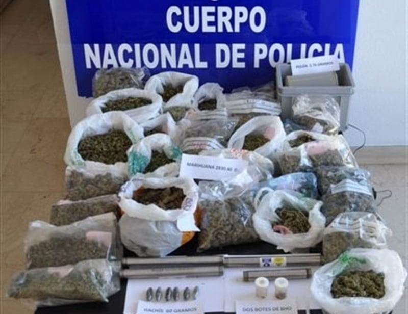 Droga incautada en un club de cannabis en Dénia