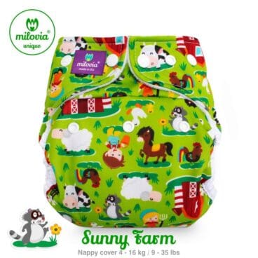 Pañales San&Sab Milovia unique Sunny Farm nappy cover one size 1
