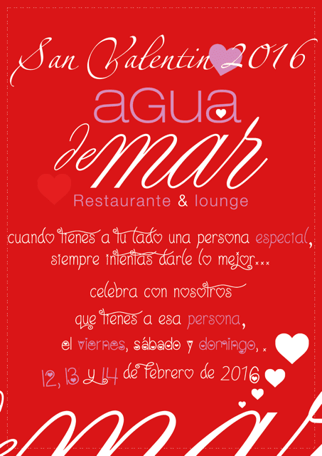 San Valentín Agua de Mar 2016