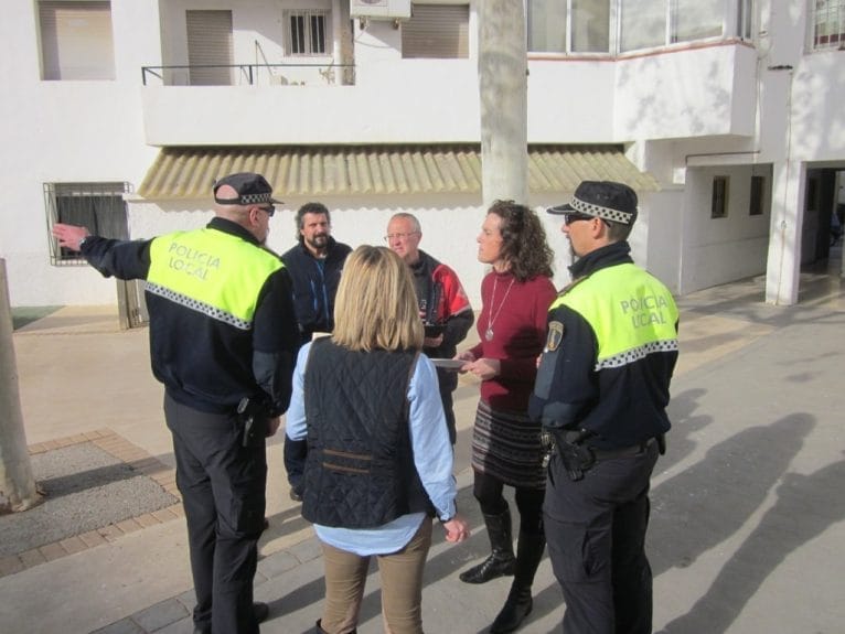 Simulacro de evacuación del colegio Cervantes