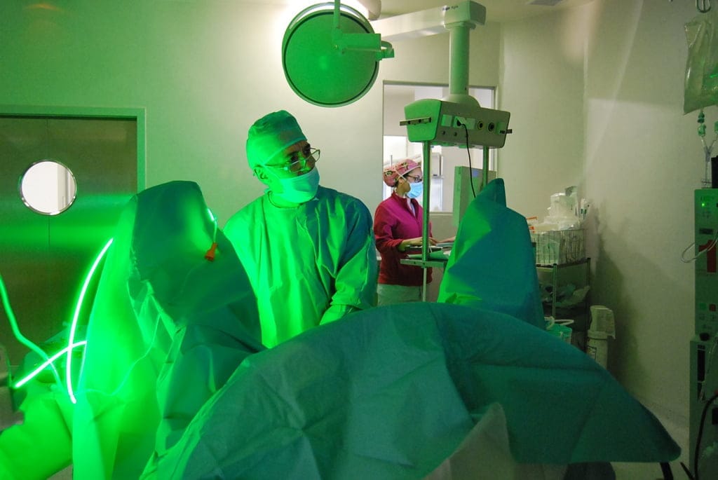 Técnica del láser verde