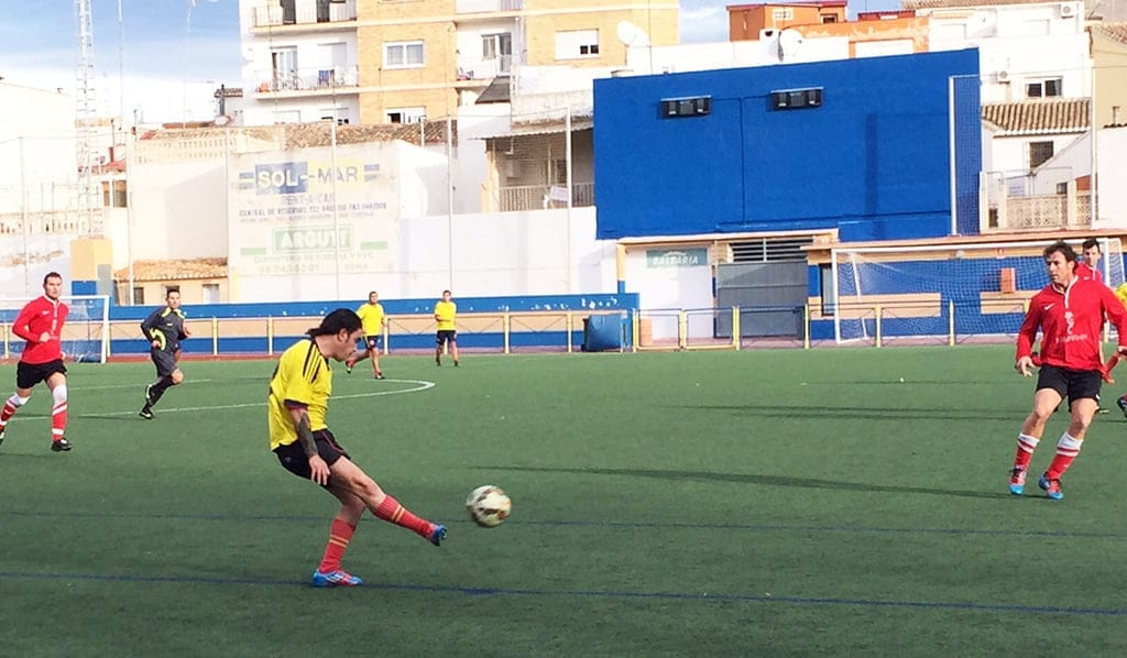 Uno de los partidos jugado por el equipo Colombianos FC en liga