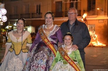 Cremà fallas Dénia 2016 – Falleras mayores con Eva Ronda y Vicent Grimalt