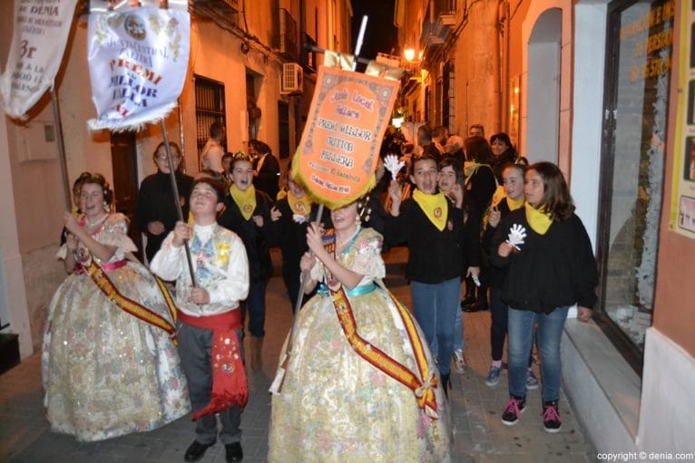 Premios fallas Dénia 2016 - La Falla Oeste celebrando el primer premio