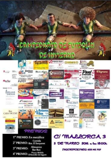 Campeonato de futbolín de invierno falla Campaments 2016