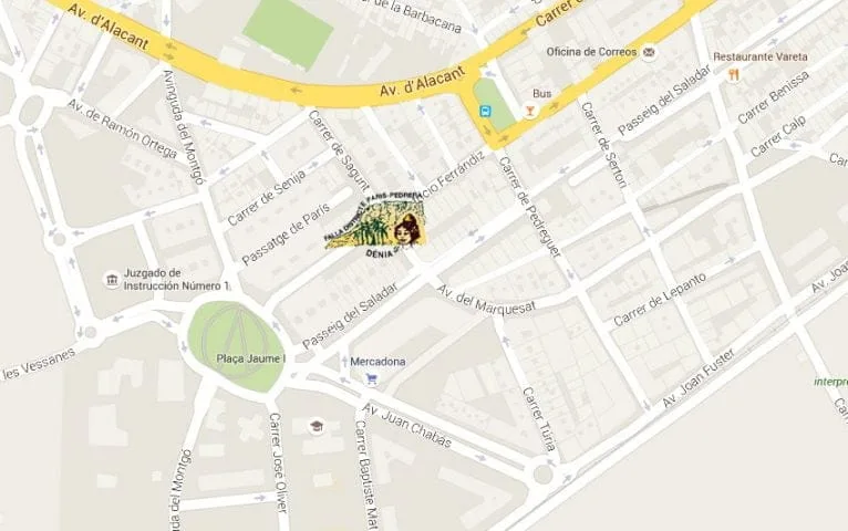 Ubicación de la falla París Pedrera