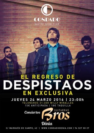 concierto de despistaos en condado denia