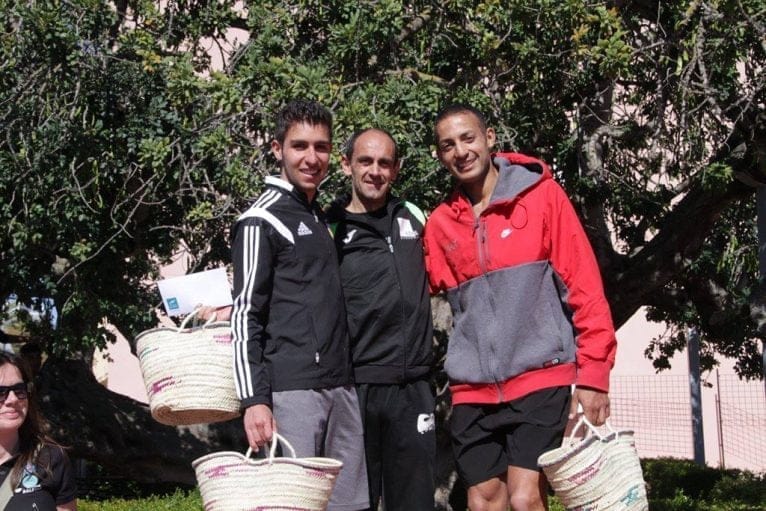 Podio masculino en la Cursa Solidaria de La Xara