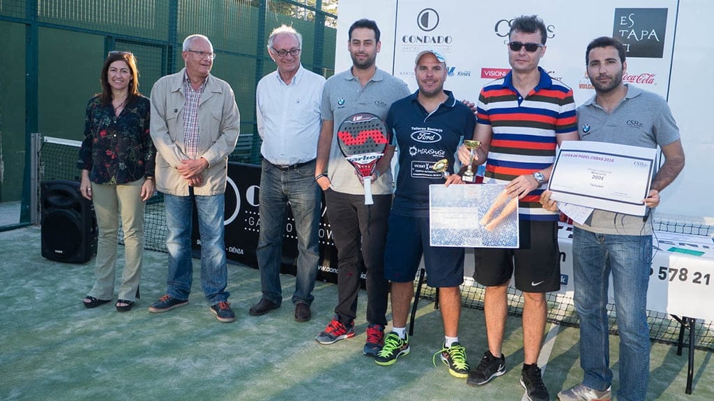 Gran nivel de juego en el 'I Open de Padel CSBAS' disputado en Dénia 1 Acto entrega de trofeos