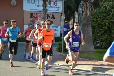 Ángel Zaragoza con Fede Pozuelo en la carrera
