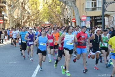 Atletas  en la carrera