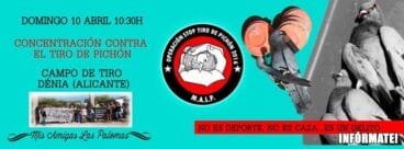 Concentración animalista en el campo de tiro de Dénia