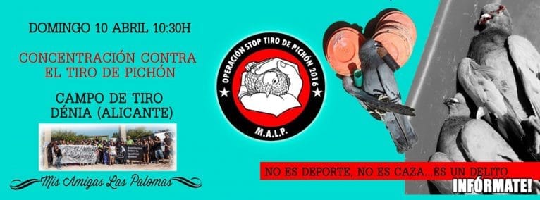 Concentración animalista en el campo de tiro de Dénia