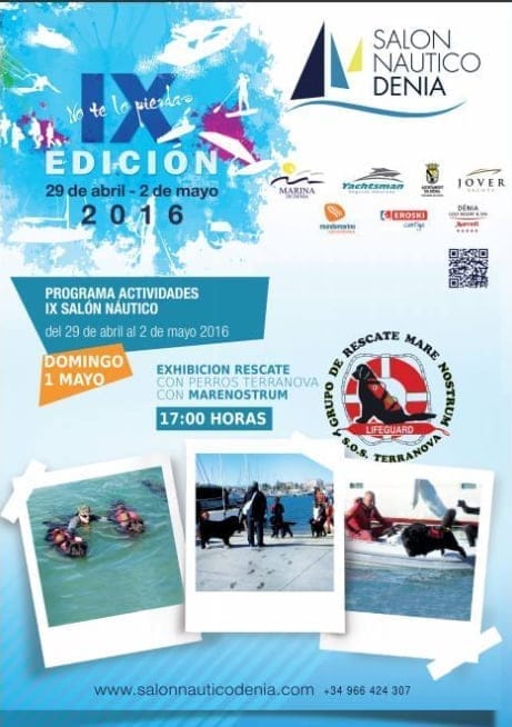 Exhibición de rescate con perros terranova en el IX Salón Náutico de Dénia 1 Exhibición de perros Terranova en el IX Salón Náutico de Dénia