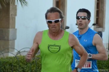 Javier Piles en plena carrera