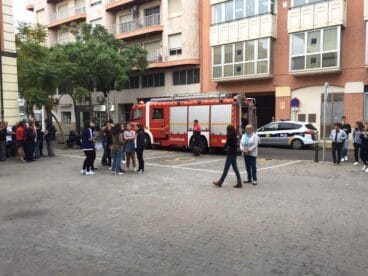 Simulacro en el Centro Social de Dénia