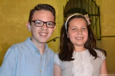 Mar Cabrera con el presidente infantil de Baix la Mar 2017