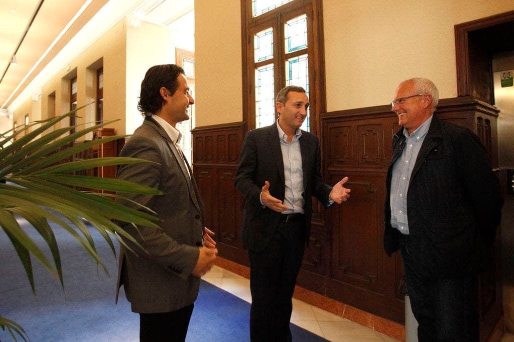César Sánchez y Eduardo Dolón con Vicent Grimalt
