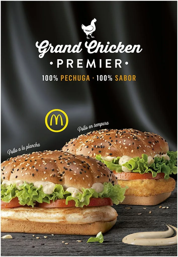 Llega a McDonald's la deliciosa Grand Chicken Premier y de postre, el Le Grand Plaisir de varios sabores 1 Grand Chicken Mcdonalds