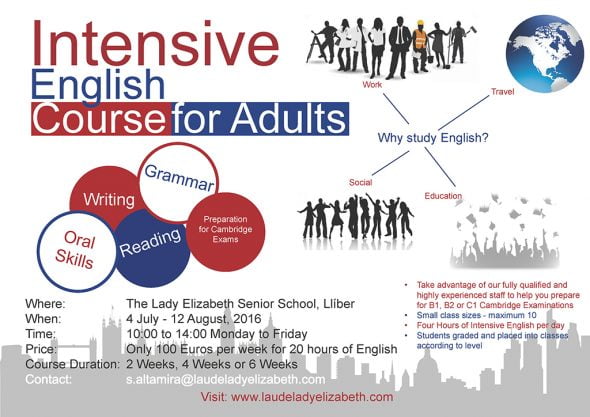 Intensive English Course Flyer English Studio